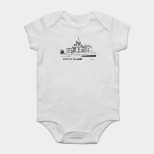 Rhode Island State USA Baby Bodysuit